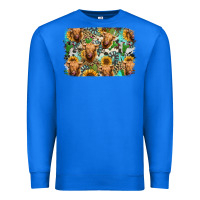 True Royal highland cow western background Premium Sweatshirt - Jasminsmagicworld