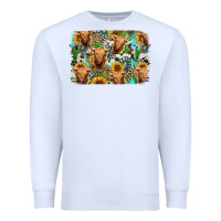 White highland cow western background Premium Sweatshirt - Jasminsmagicworld