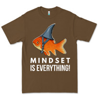 Cacao mindset motivational quote cute goldfish shark fish t shirt Premium Tee - linhVisuals