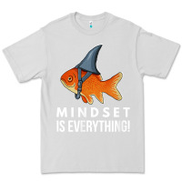 Dove Grey mindset motivational quote cute goldfish shark fish t shirt Premium Tee - linhVisuals