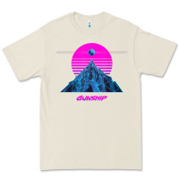 Bone pink sun   official gunship t shirt Premium Tee - linhVisuals