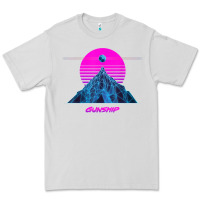 Dove Grey pink sun   official gunship t shirt Premium Tee - linhVisuals