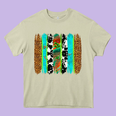 Western Brushstrokes Heavy Core Tee Designed By Oliviacreatesart