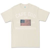 Bone cape cod massachusetts american flag usa travel vintage pullover hoodi Premium Tee - linhVisuals