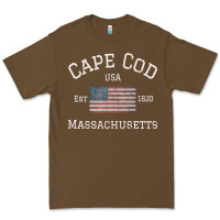 Cape Cod Massachusetts American Flag Usa Travel Vintage Pullover Hoodi Premium Tee | Teevron