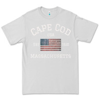 Dove Grey cape cod massachusetts american flag usa travel vintage pullover hoodi Premium Tee - linhVisuals