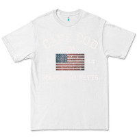 White cape cod massachusetts american flag usa travel vintage pullover hoodi Premium Tee - linhVisuals