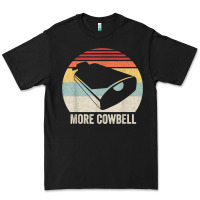 Black retro more cowbell shirt funny drummer gift vintage t shirt Premium Tee - linhVisuals
