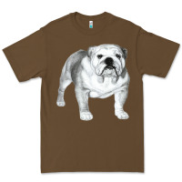 Cacao English Bulldog Art Premium Tee - linhVisuals