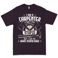 Plum i can't fix stupid   funny carpentry woodworking carpenter t shirt Premium Tee - linhVisuals