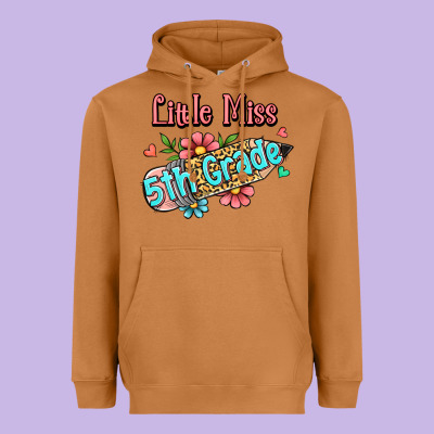 Little Miss Fifth Grade Heavyweight Hoodie Designed By Jasminsmagicworld