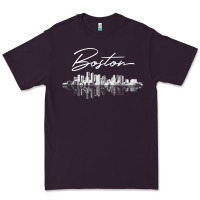 Plum boston skyline t shirt for women, men, girls & boys Premium Tee - linhVisuals
