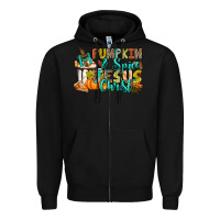 Black Pumpkin spice and Jesus Christ Zipper Hoodie - RanaPortraitStore