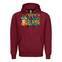 Burgundy Pumpkin spice and Jesus Christ Zipper Hoodie - RanaPortraitStore
