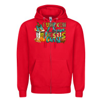 Red Pumpkin spice and Jesus Christ Zipper Hoodie - RanaPortraitStore