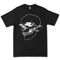 Creepy Cool Egirl Eboy Pastel Goth Vaporwave Glitch Skull Sweatshirt Premium Tee | Teevron