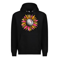 Black Volleyball Sunflower Premium Hoodie - Jasminsmagicworld