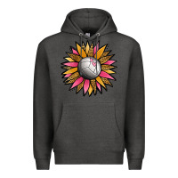 Charcoal Heather Volleyball Sunflower Premium Hoodie - Jasminsmagicworld