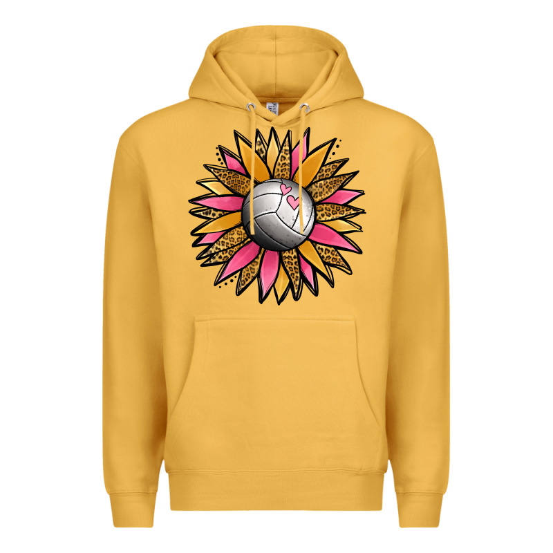 Volleyball Sunflower Premium Hoodie by Jasminsmagicworld | Teevron