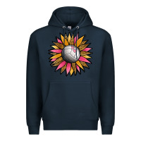 Navy Volleyball Sunflower Premium Hoodie - Jasminsmagicworld