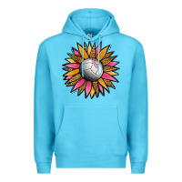 Ocean Blue Volleyball Sunflower Premium Hoodie - Jasminsmagicworld