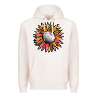 Pale Pink Volleyball Sunflower Premium Hoodie - Jasminsmagicworld