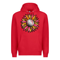 Red Volleyball Sunflower Premium Hoodie - Jasminsmagicworld