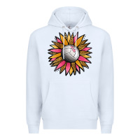 White Volleyball Sunflower Premium Hoodie - Jasminsmagicworld
