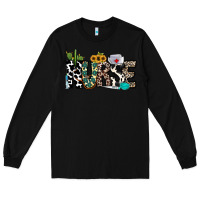Black nurse leopard and cowhide Long Sleeve Tee - CowhideDigitalArt
