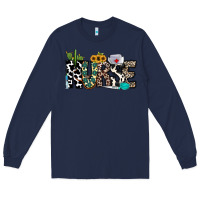 Navy nurse leopard and cowhide Long Sleeve Tee - CowhideDigitalArt