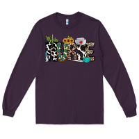 Plum nurse leopard and cowhide Long Sleeve Tee - CowhideDigitalArt