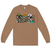 Toasted Coconut nurse leopard and cowhide Long Sleeve Tee - CowhideDigitalArt