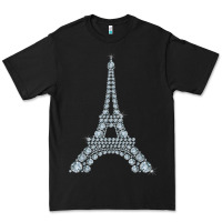 Black eiffel tower with diamonds the parisian french love sign t shirt Premium Tee - linhVisuals