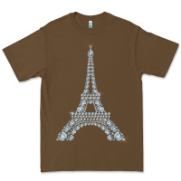 Cacao eiffel tower with diamonds the parisian french love sign t shirt Premium Tee - linhVisuals