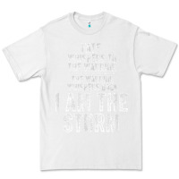 White fate whispers to warrior i am the storm quote gritty fighter t shirt Premium Tee - linhVisuals