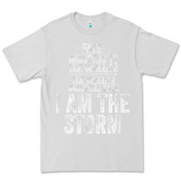 Dove Grey fate whispers to warrior i am the storm quote gritty fighter t shirt Premium Tee - linhVisuals
