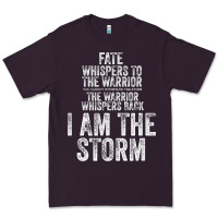 Plum fate whispers to warrior i am the storm quote gritty fighter t shirt Premium Tee - linhVisuals