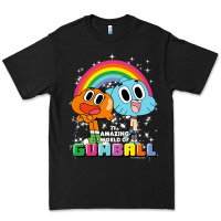 Black cn the amazing world of gumball & darwin rainbow portrait pullover hoo Premium Tee - linhVisuals