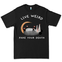 Black funny opossum possum tee live weird fake your death t shirt Premium Tee - linhVisuals