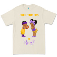 Bone free throws or bows basketball baby gender reveal t shirt Premium Tee - linhVisuals