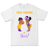 White free throws or bows basketball baby gender reveal t shirt Premium Tee - linhVisuals
