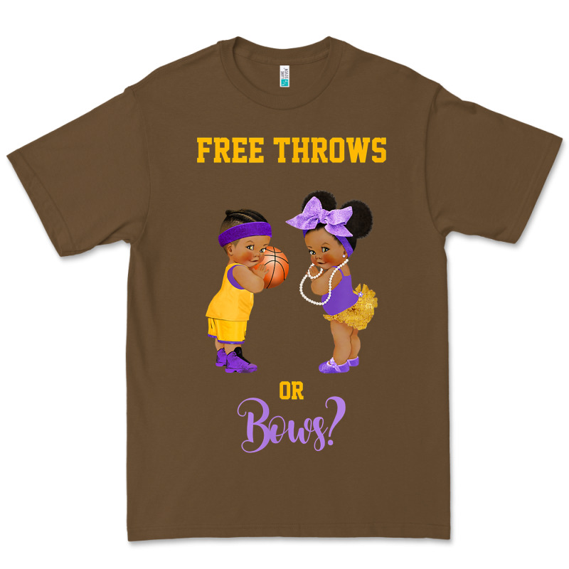 Free Throws Or Bows Basketball Baby Gender Reveal T Shirt Premium Tee by linhVisuals | Teevron