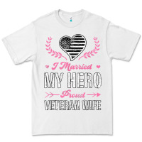 White i married my hero proud veteran wife usa military husband t shirt Premium Tee - linhVisuals