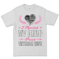 Dove Grey i married my hero proud veteran wife usa military husband t shirt Premium Tee - linhVisuals