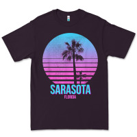 Plum sarasota florida vintage retro palm tree t shirt Premium Tee - linhVisuals