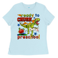 Baby Blue ready to crush preschool Ladies Tee - BundleAndBundleShop