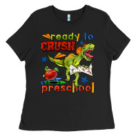 Black ready to crush preschool Ladies Tee - BundleAndBundleShop