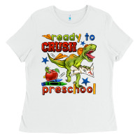 White ready to crush preschool Ladies Tee - BundleAndBundleShop