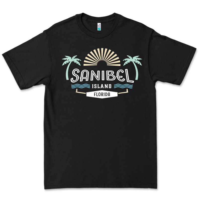 Sanibel Island Retro Style Florida T Shirt Premium Tee by linhVisuals | Teevron