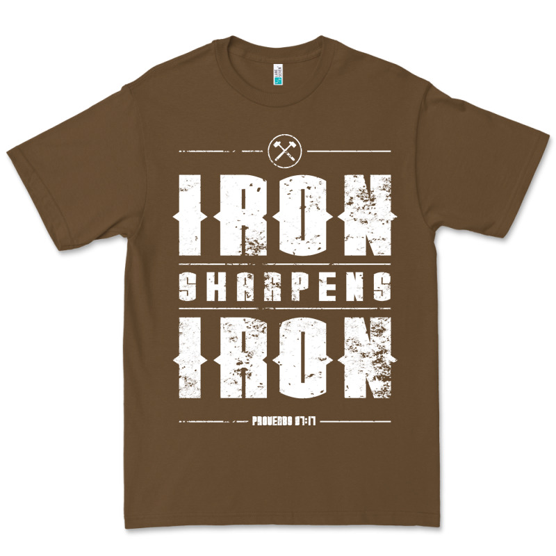 Iron Sharpens Iron Proverbs Christian Bible Verse Religious Pullover H Premium Tee by linhVisuals | Teevron